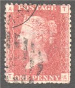 Great Britain Scott 33 Used Plate 140 - TA